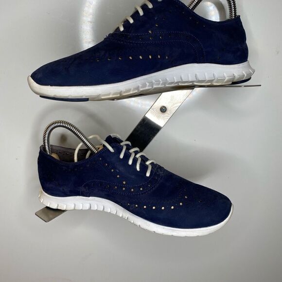 Cole Haan Zerogrand Wingtip Oxford Sneakers Womens 7,5 B Navy Blue W02696. - Picture 2 of 5